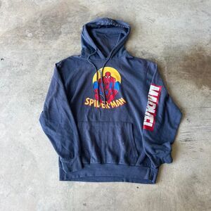 Spiderman y2k hoodie with sleeve Hit mens size M Marvel